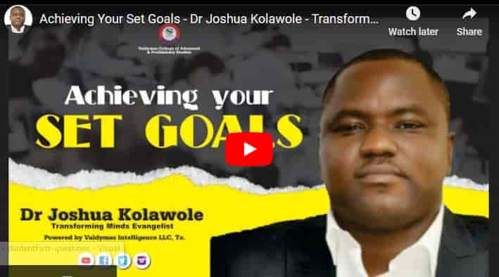 Achieving Your Set Goals